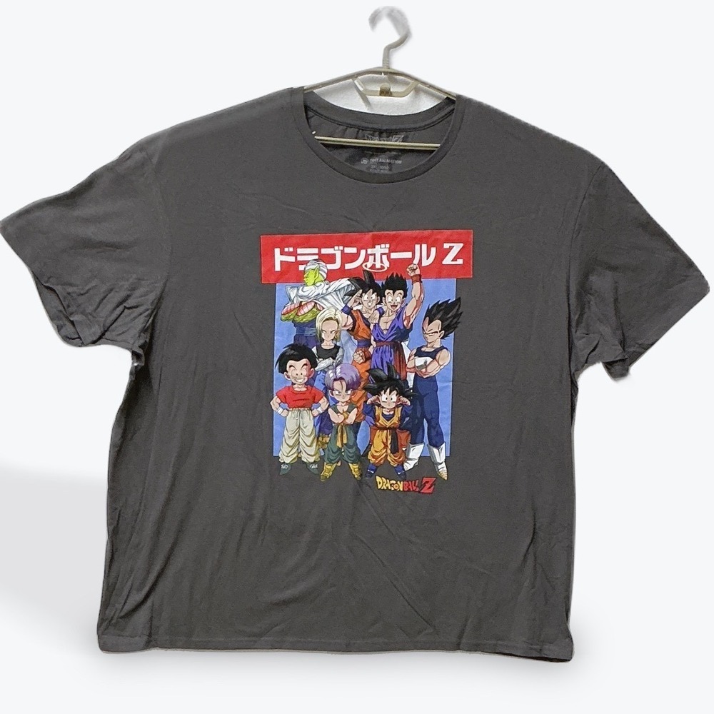 Dragon Ball‎ Z Graphic Tee Shirt Mens 2XL Charcoal Grey Anime Manga Z-Fighters